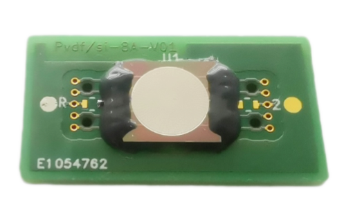 High frequency annular array (>30 MHz) based on a piezoelectric copolymer (PVDF-TrFE) on Silicon mounted on a PCB